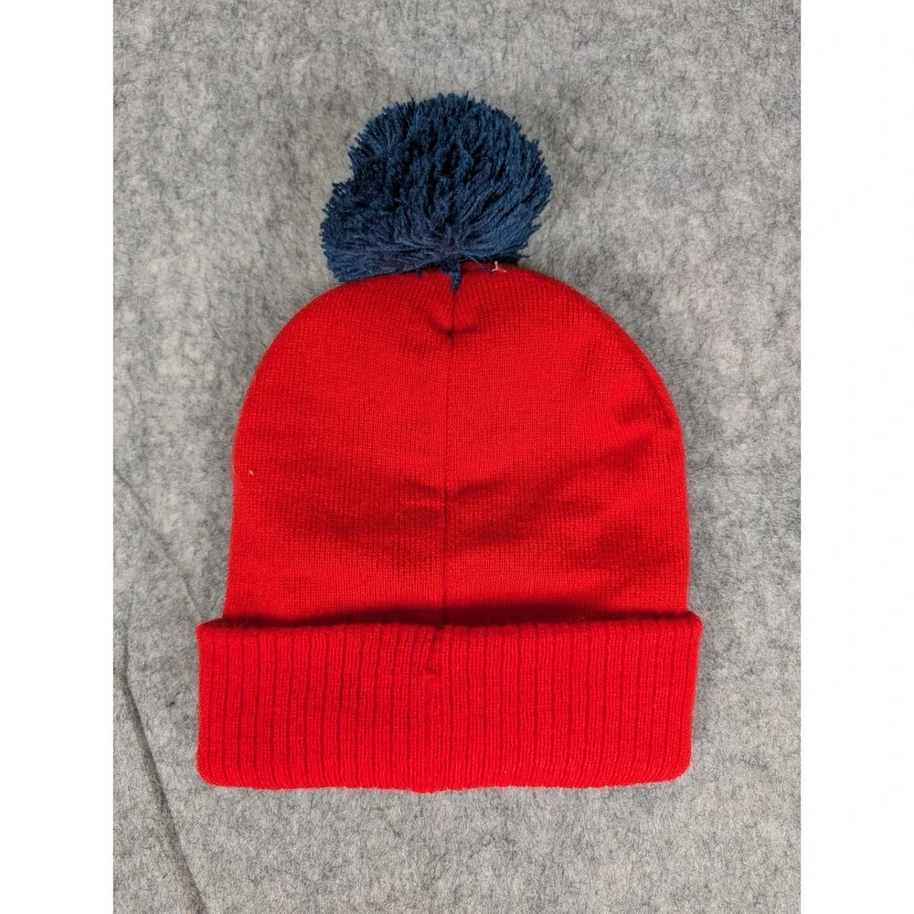 Marvel‎ Spider-Man Red Knit Beanie Hat with Pom Pom and Embroidered Logo